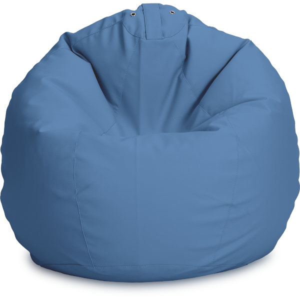 Кресло-мешок «Груша», XL, Кожа Синий Анфас
