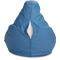Кресло-мешок «Груша», XXXXL, Кожа Синий Сзади галлерея