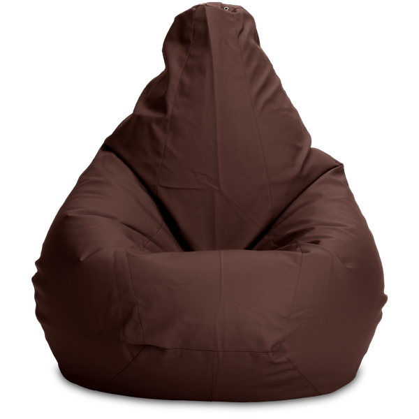 Кресло-мешок «Груша», XXXL, Кожа Коричневый Анфас