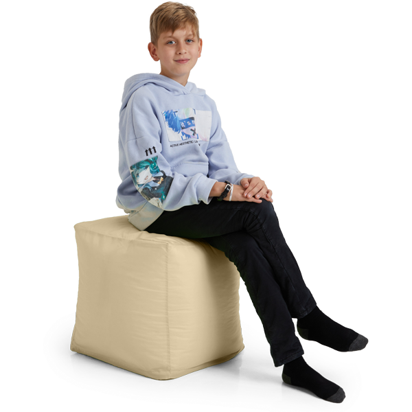 Пуфик «Куб», бежевый